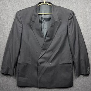 Ungaro‎ Loro Piana Blazer Mens 58L Gray Wool Tasmanian 120s Double Breasted Coat